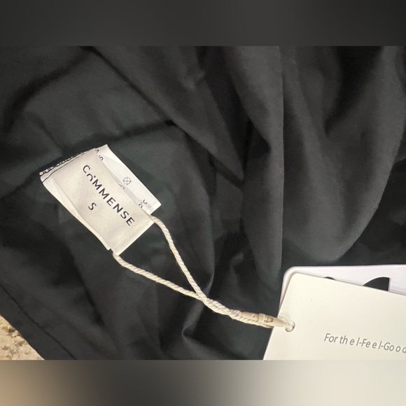 COMMENSE Leisure Pockets Long Sleeve Long Dress COLOR - Black, size Small NWt - Picture 9 of 11